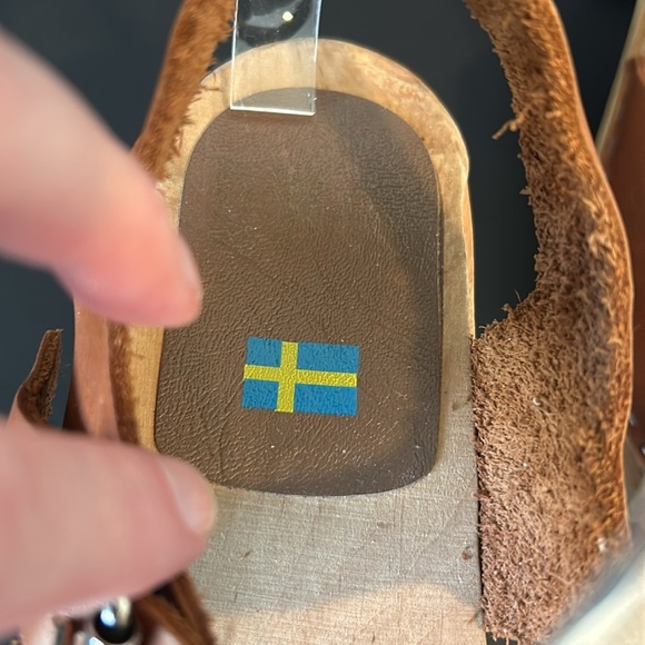 MIA brown wooden and leather clogs size 11 (41) - Picture 8 of 10